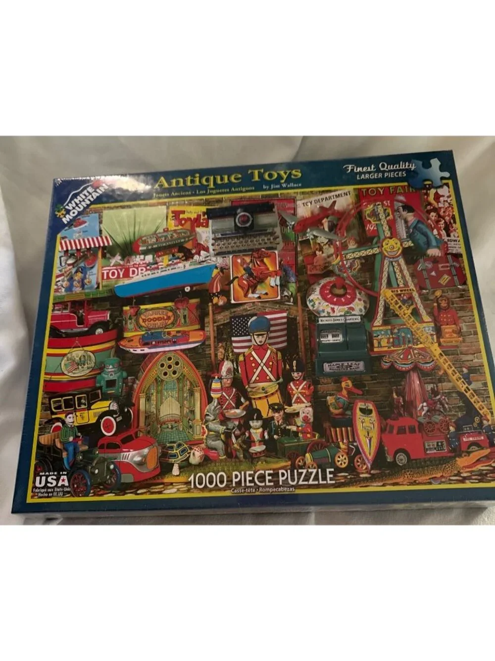 White Mountain Antique Toys 1000-Piece Jigsaw Larger Piece Puzzle By Jim Wallace